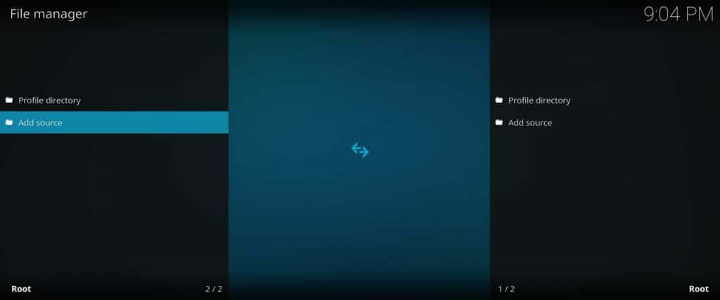 add new kodi repository source in file manager